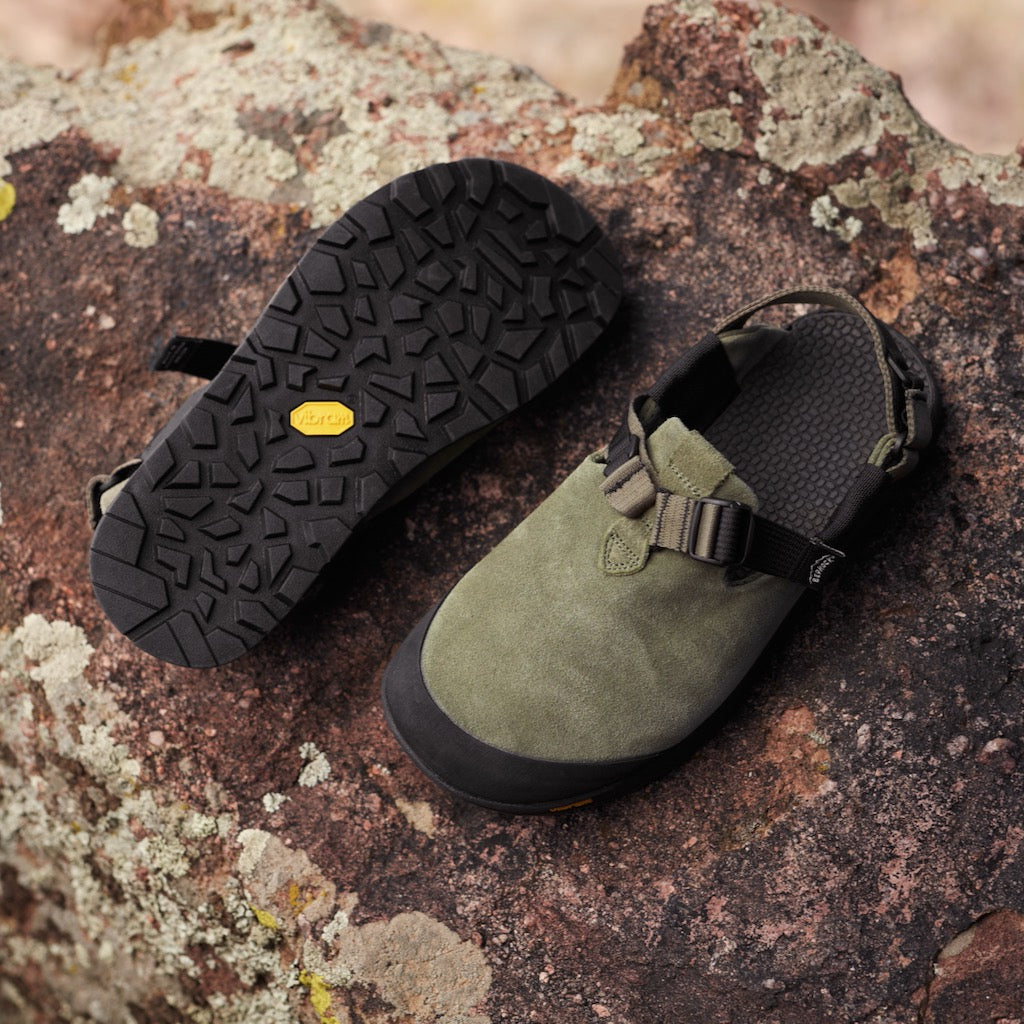 Sage Leather Suede Mountain Clog