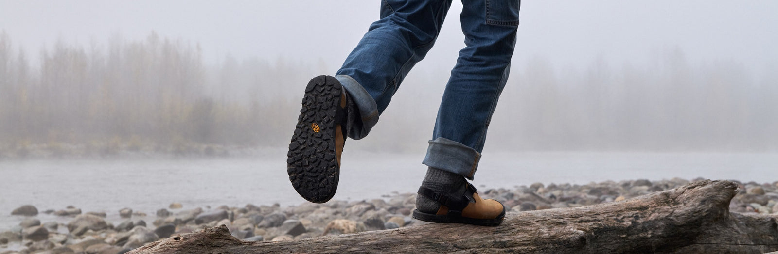 Walking in Leather Mountain Clogs