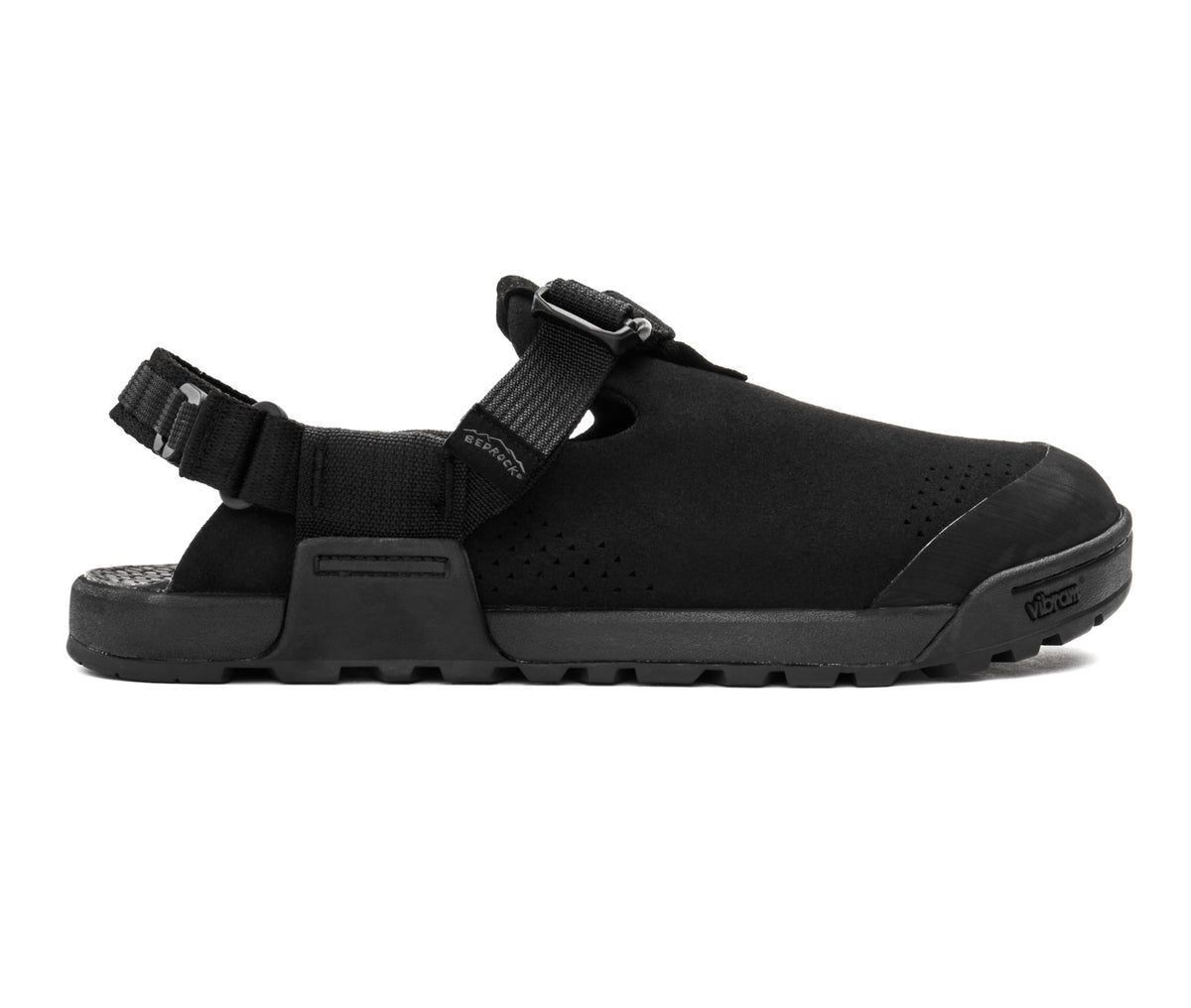 Obsidian Black Synthetic Mountain Clogs Lateral view