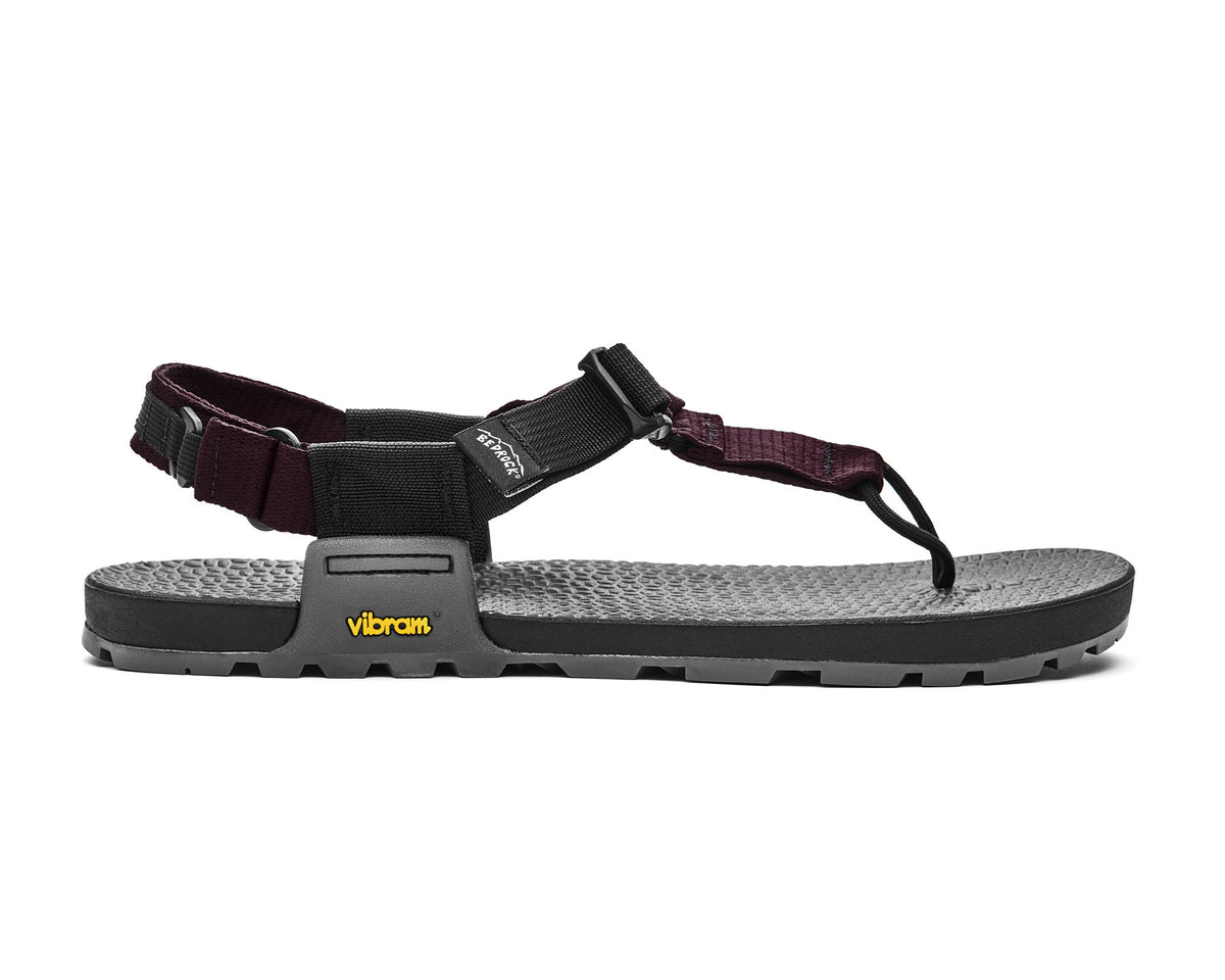 Secondary Lateral view of burgundy strapped cairn evo 3d pro sandal