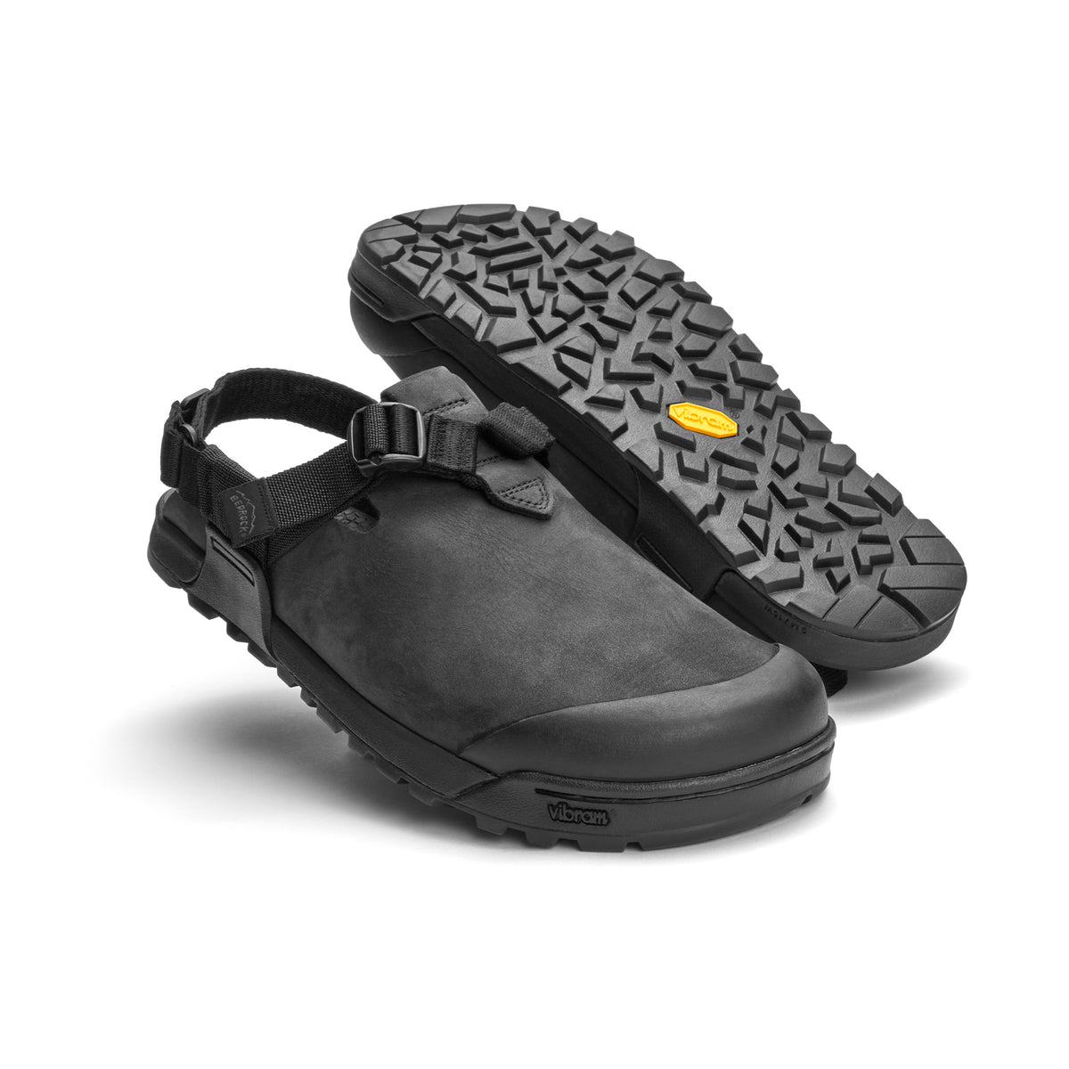 Mountain Clog - Nubuck Leather (Obsidian Dark Gray)