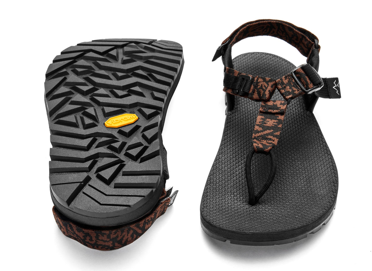 Cairn Sandals with Abstract Brown Straps