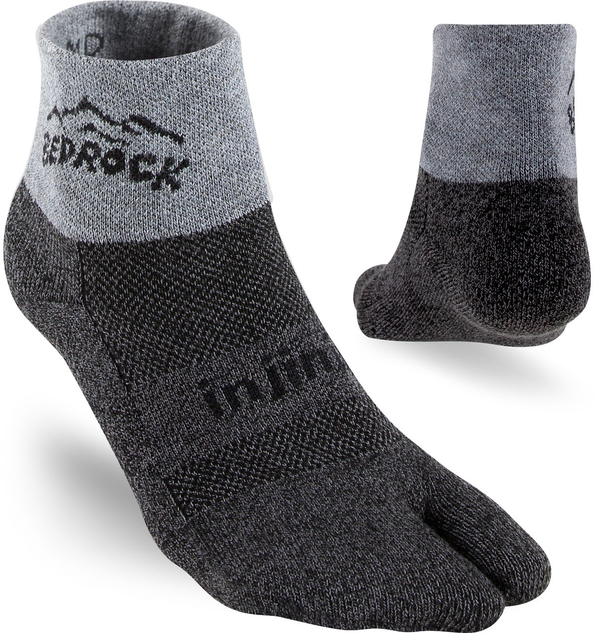 Bedrock Injinji Split-Toe Performance Socks Granite