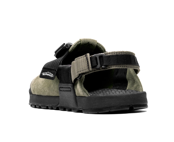 Mountain Clog Leather Suede (Sagebrush) Bedrock Sandals