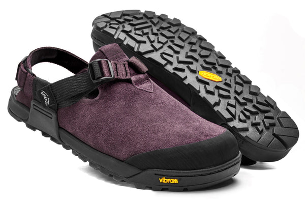 Mountain Clog - Leather Suede (Deep Plum) - Bedrock Sandals