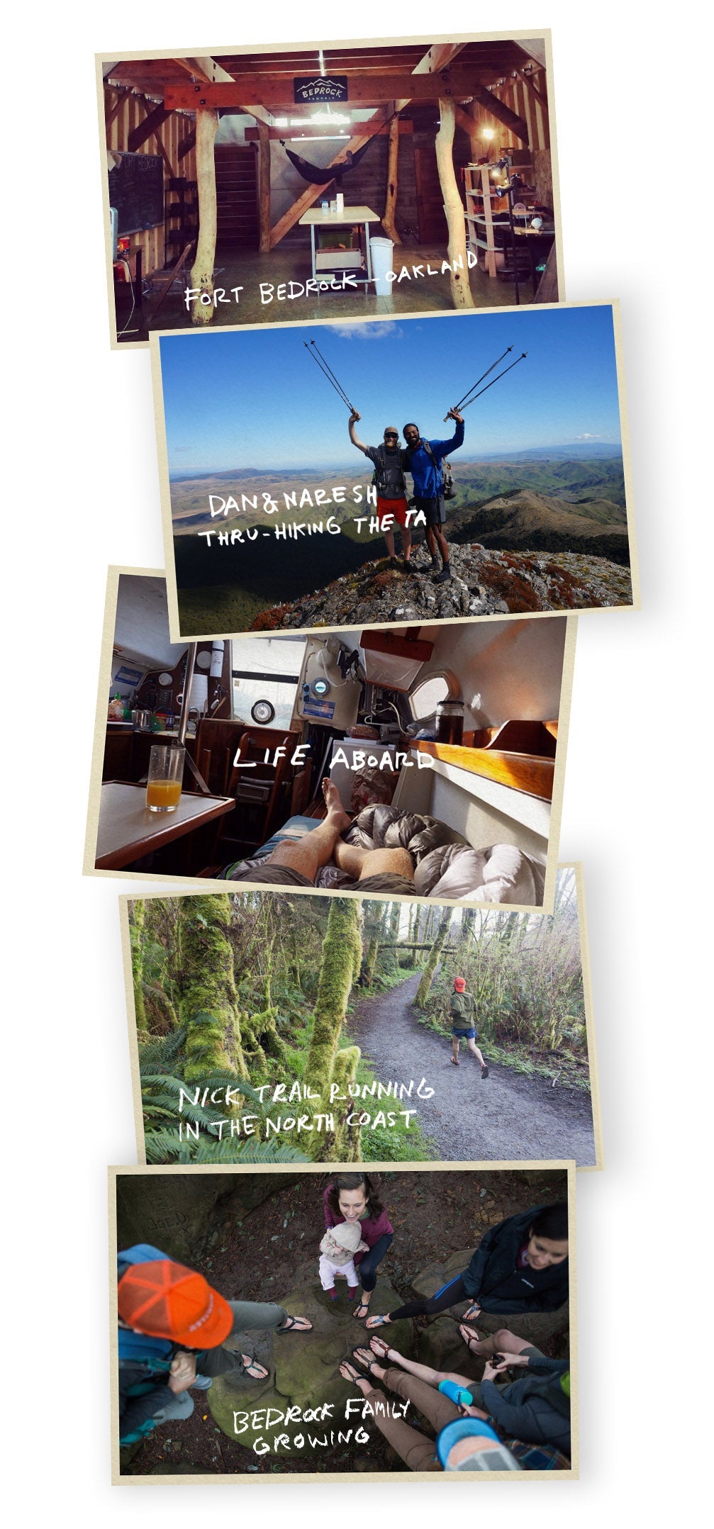 Bedrock Sandals Company Photo timeline