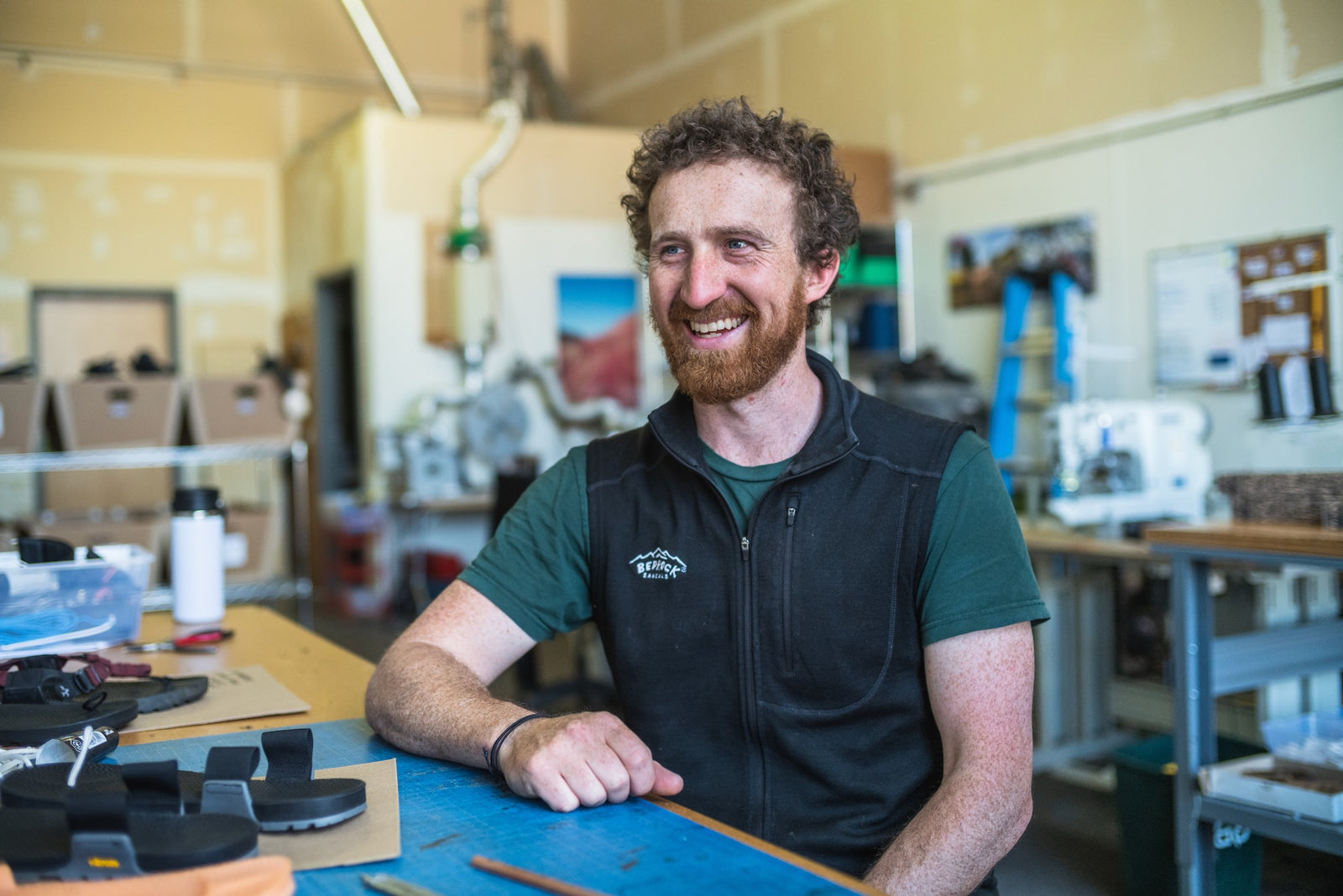 Person smiling at Bedrock Sandals