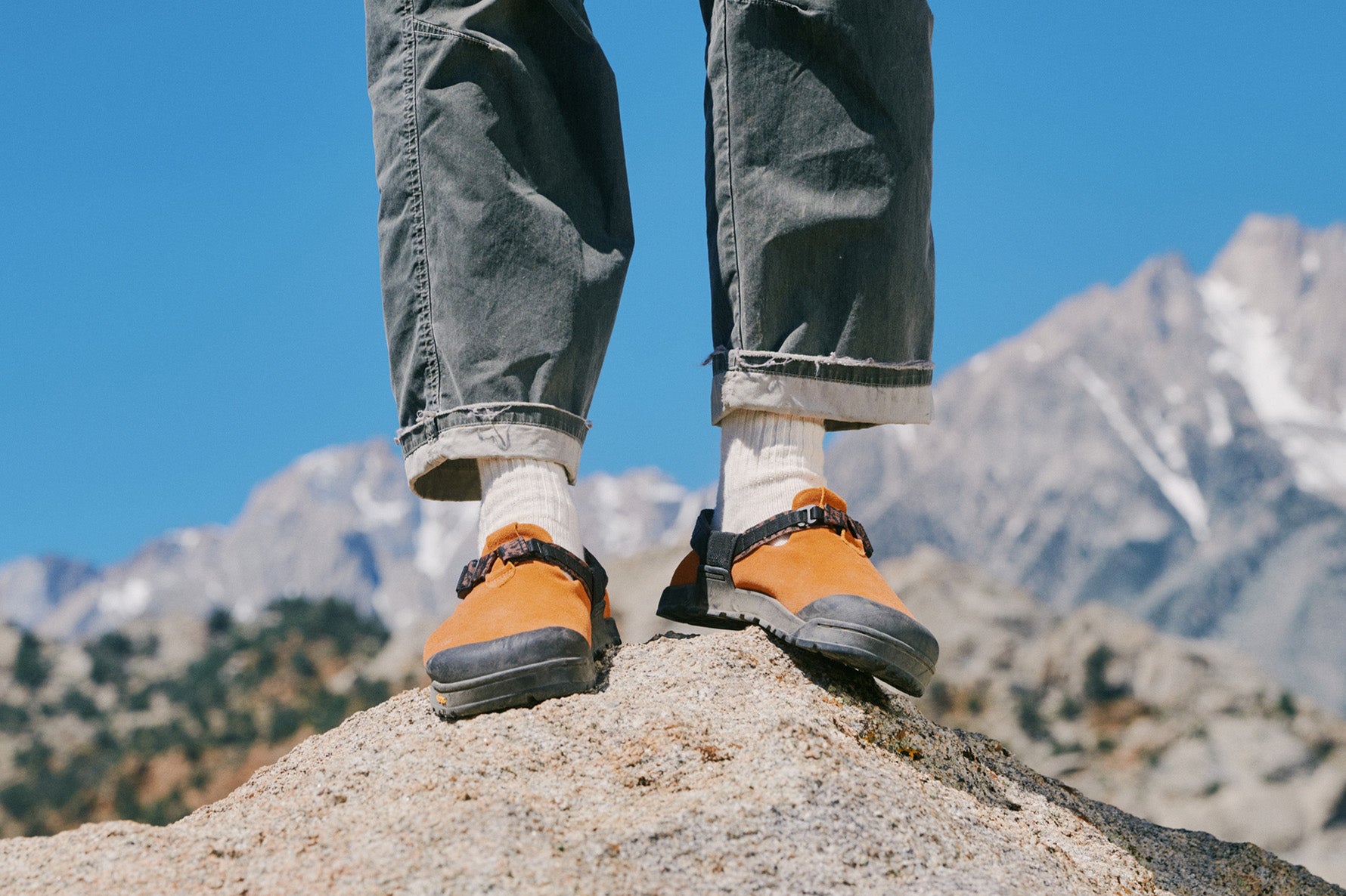 Mountain Clog - Leather Suede (Chanterelle) - Bedrock Sandals