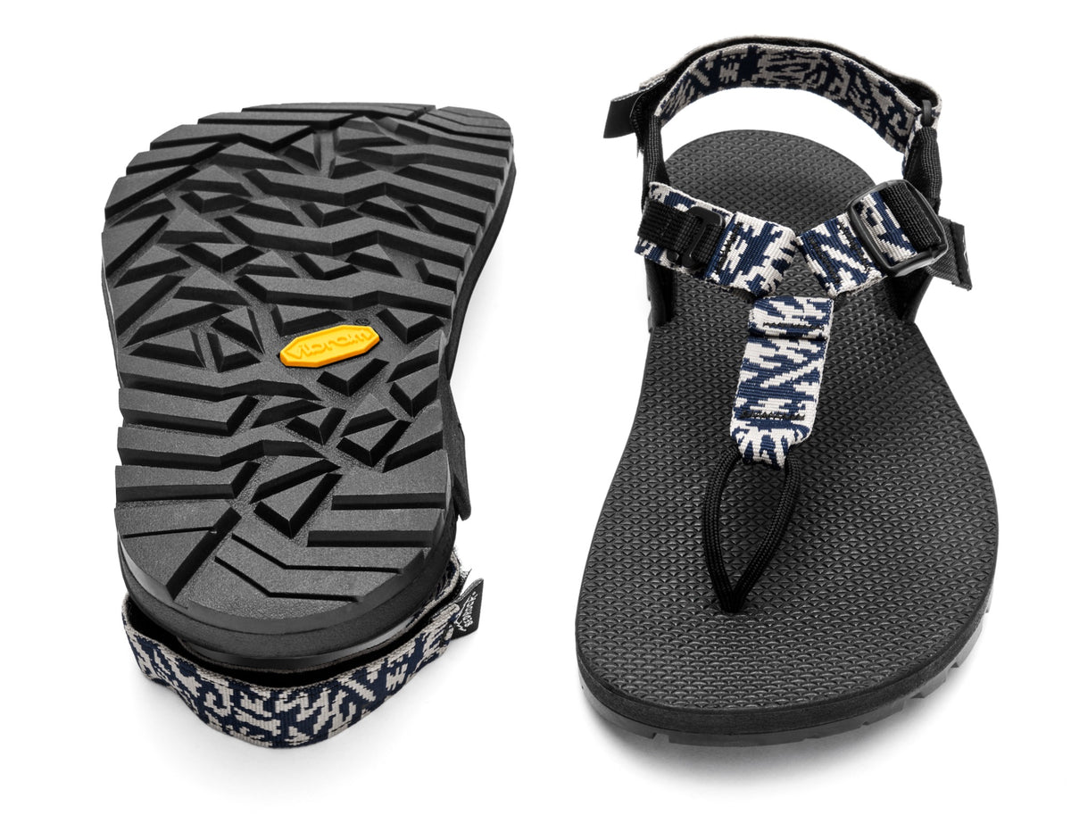 Cairn Sandals with Abstract Navy Straps