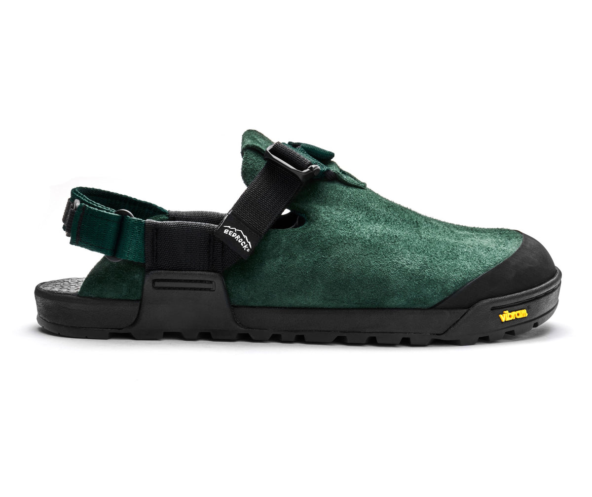Mountain Clog Leather Suede Cascade Green Lateral